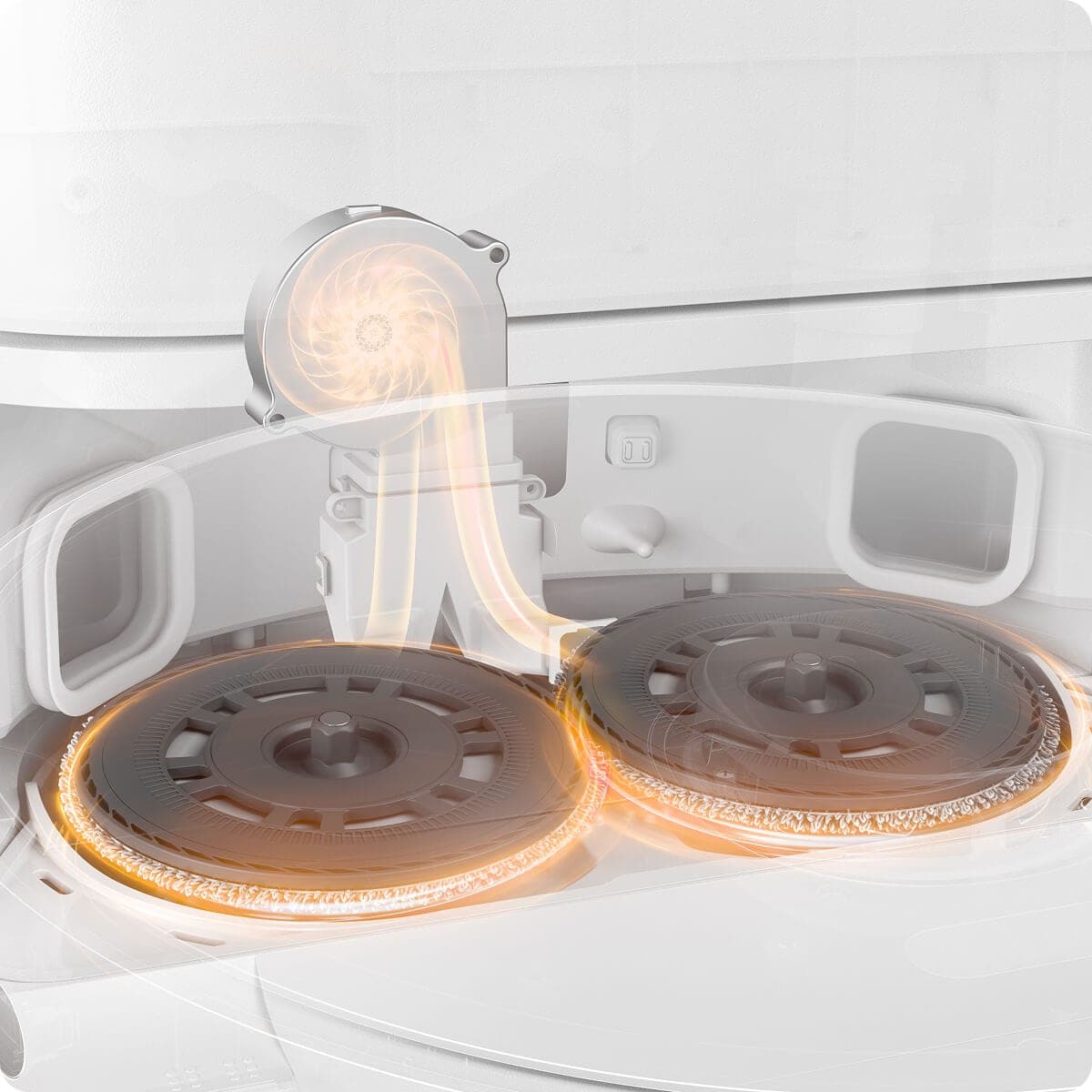 Bệ tự giặt giẻ + sấy khí nóng MOVA E40 Ultra