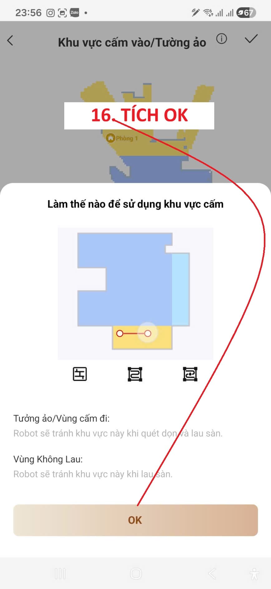 Hướng dẫn cách dùng khu vực cấm và tường ảo cho robot MOVA