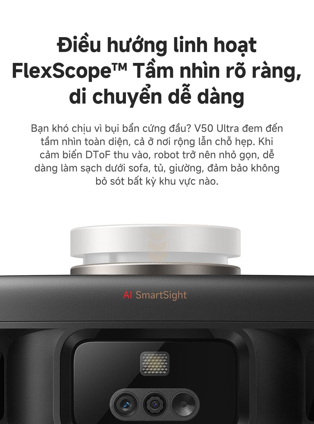 MOVA V50 Ultra mặt trên