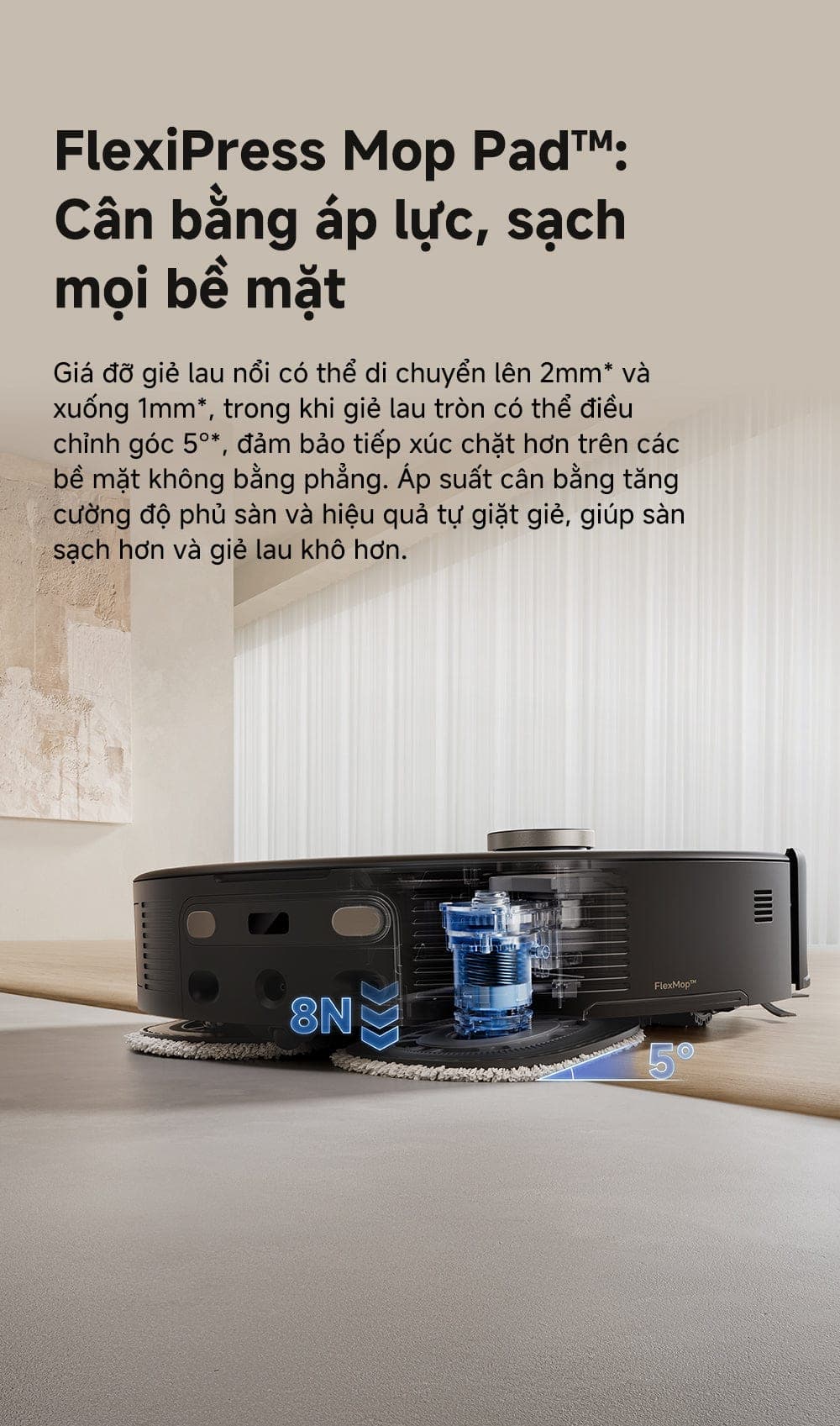 App MOVA tiếng Việt và voice control MOVA V50 Ultra