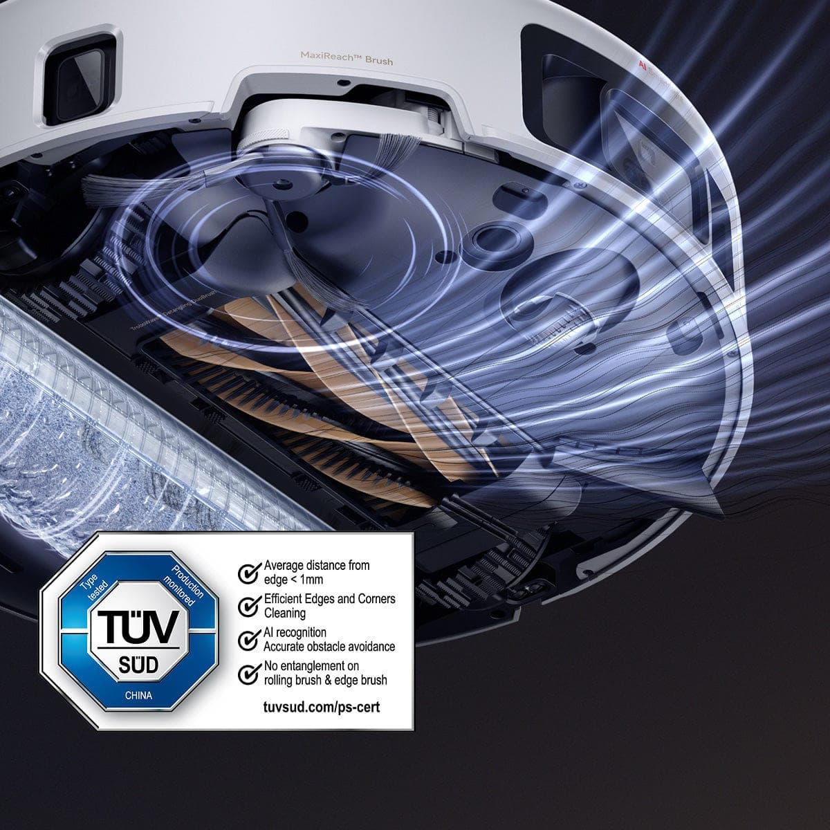 TroboWave chổi kép cao su + lông mềm MOVA Z60